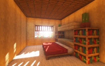 Minecraft, Building, Bed, Video Games Wallpaper
