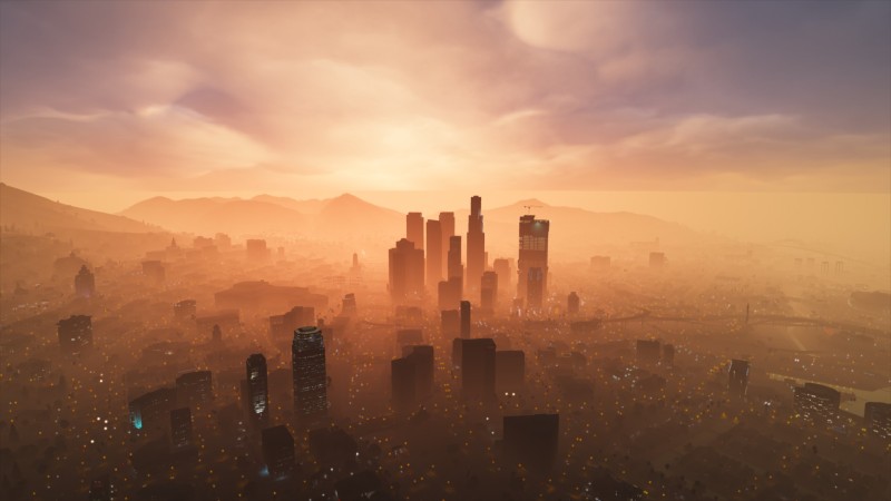 Grand Theft Auto V, Sunrise, Tyndall Effect, Video Games Wallpaper