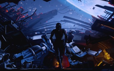Video Games, CGI, Mass Effect, Mass Effect 2, Commander Shepard Wallpaper
