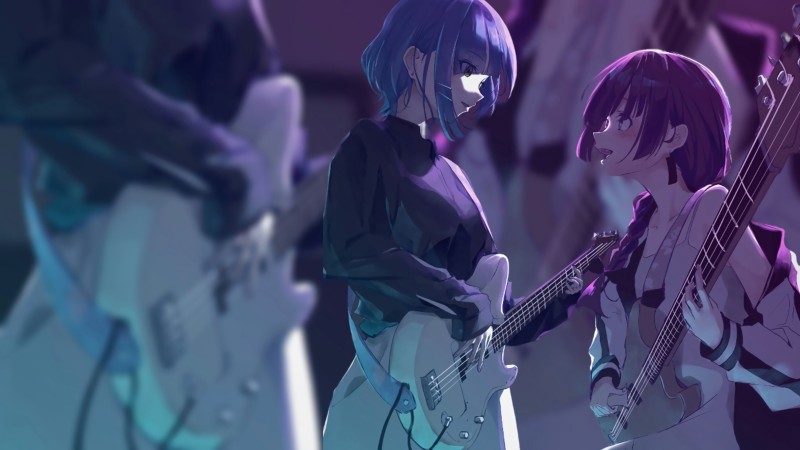 Anime, Anime Girls, BOCCHI THE ROCK!, Musical Instrument Wallpaper