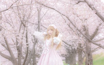 Cherry Blossom, Marina Amatsu, Japanese Women, Asian, Women Wallpaper