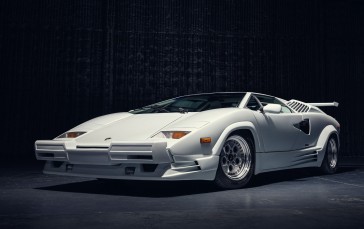 Lamborghini Countach, Countach 25th Anniversary, White Cars, Photography Wallpaper