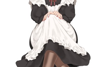 Anime Girls, Maid Outfit, Maid, Martha (Throtem), Simple Background, Apron Wallpaper