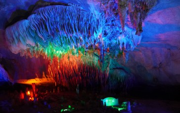 Cave, Stalactites, Colorful, Nature Wallpaper