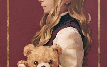 Oil Painting, Pony(artist), Women, Bears, Long Hair, Blonde Wallpaper