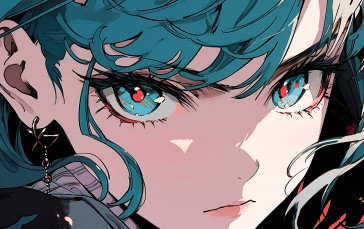 AI Art, Anime Girls, Anime, Looking at Viewer, Closeup, Digital Art Wallpaper