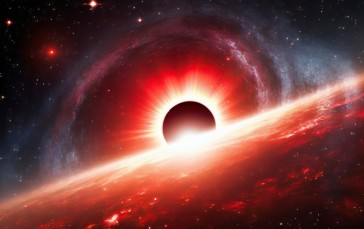 Black Holes, Red, Galaxy, Supernova Wallpaper