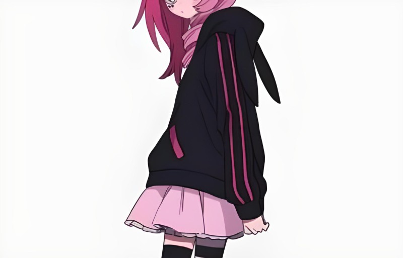 Hoods, Miniskirt, Pink Hair, Anime Girls Wallpaper