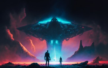Artifacts, Science Fiction, Aliens, Futuristic, AI Art Wallpaper