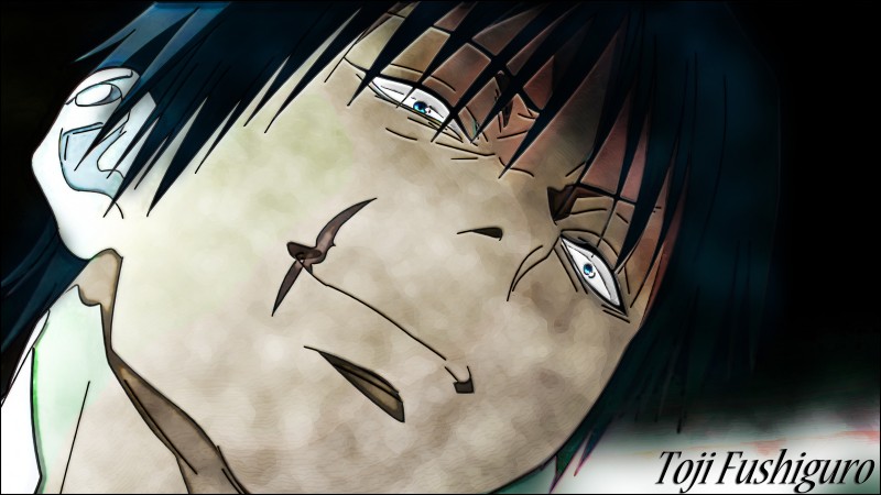 Jujutsu Kaisen, Anime Boys, Blue Eyes, Dark Hair, Scars, Smiling Wallpaper