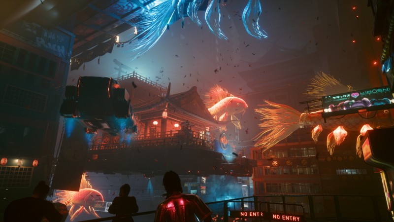 Cyberpunk 2077, Light Snow, Video Games, Fish Wallpaper