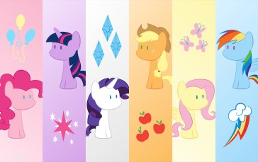 My Little Pony, Twilight Sparkle, Pinkie Pie, Rarity, Apple Jack, Fluttershy Wallpaper