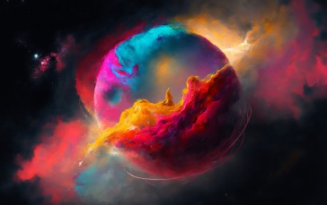 AI Art, Abstract, Space, Universe Wallpaper