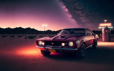 Sports Car, Stars, Desert, Car Wallpaper
