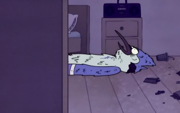 Mordecai, Cartoon, Regular Show, Lying on Back Wallpaper
