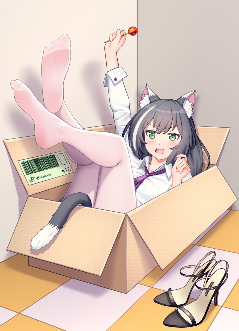 Cat Girl, Foot Fetishism, Stockings, Portrait Display, Anime Girls Wallpaper