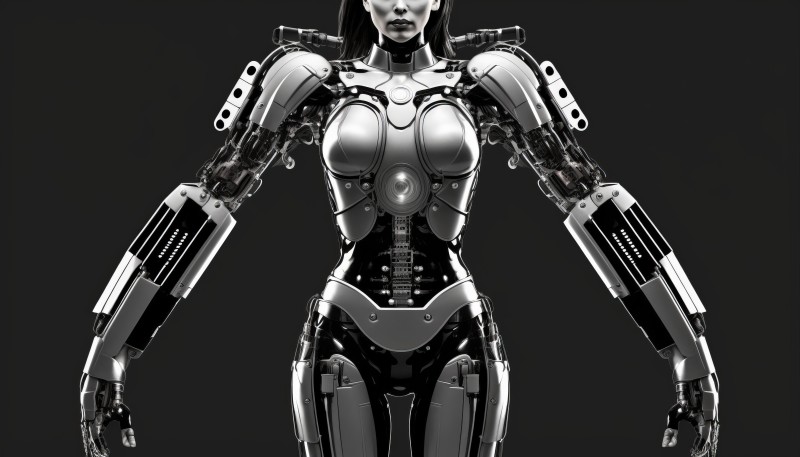 AI Art, Women, Robot, Science Fiction Wallpaper