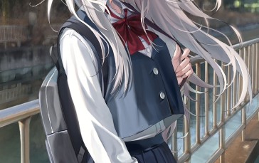 Anime, Anime Girls, Portrait Display, Schoolgirl, School Uniform Wallpaper