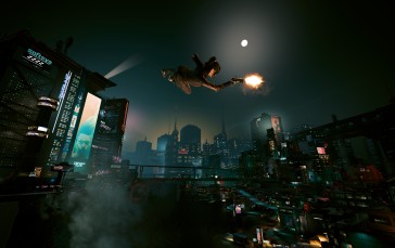 CD Projekt RED, Cityscape, V (Cyberpunk 2077), CGI Wallpaper