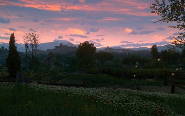 The Witcher 3: Wild Hunt, The Witcher 3: Wild Hunt – Blood and Wine, Nature, Video Games, Sunset Glow Wallpaper