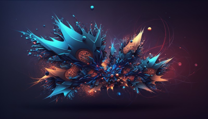 AI Art, Colorful, Abstract, Explosion Wallpaper