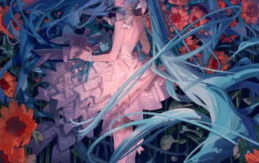 Anime, Pixiv, Anime Girls, Dress, Vocaloid, Hatsune Miku Wallpaper