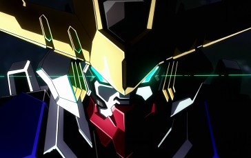 Mobile Suit Gundam: Iron-Blooded Orphans, Gundam, Anime Screenshot, Barbatos, Glowing Eyes, Mechs Wallpaper