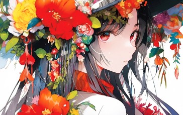 AI Art, Anime Girls, Anime, Looking at Viewer Wallpaper
