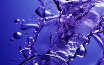 AI Art, Blue, Purple, Liquid, Bubbles Wallpaper