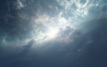 AI Art, Sky, Blue, Clouds Wallpaper