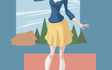 Illustration, Flatdesign, Disney Princesses, Snow White, Simple Background Wallpaper