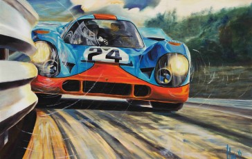 Artwork, Oil Painting, Gulf-Porsche 917, Alex Wakefield Wallpaper