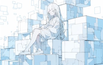 Anime, Anime Girls, AI Art, Closed Eyes Wallpaper