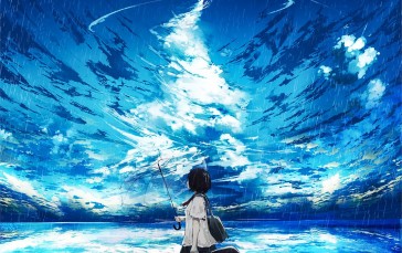 Anime, Chocoshi, Reflection, Anime Girls, Schoolgirl Wallpaper