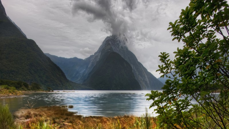 Trey Ratcliff, Photography, New Zealand, Water, Mountains, Smoke Wallpaper