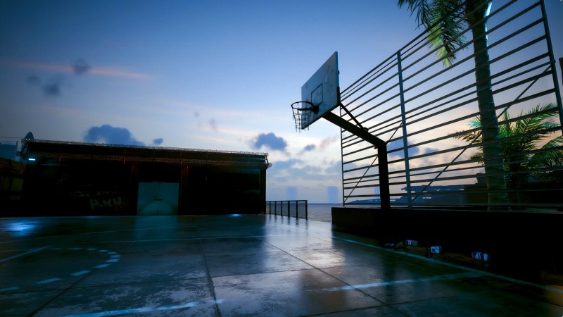 Basketball Court, Sky, Basketball, Building Wallpaper