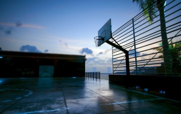 Basketball Court, Sky, Basketball, Building Wallpaper