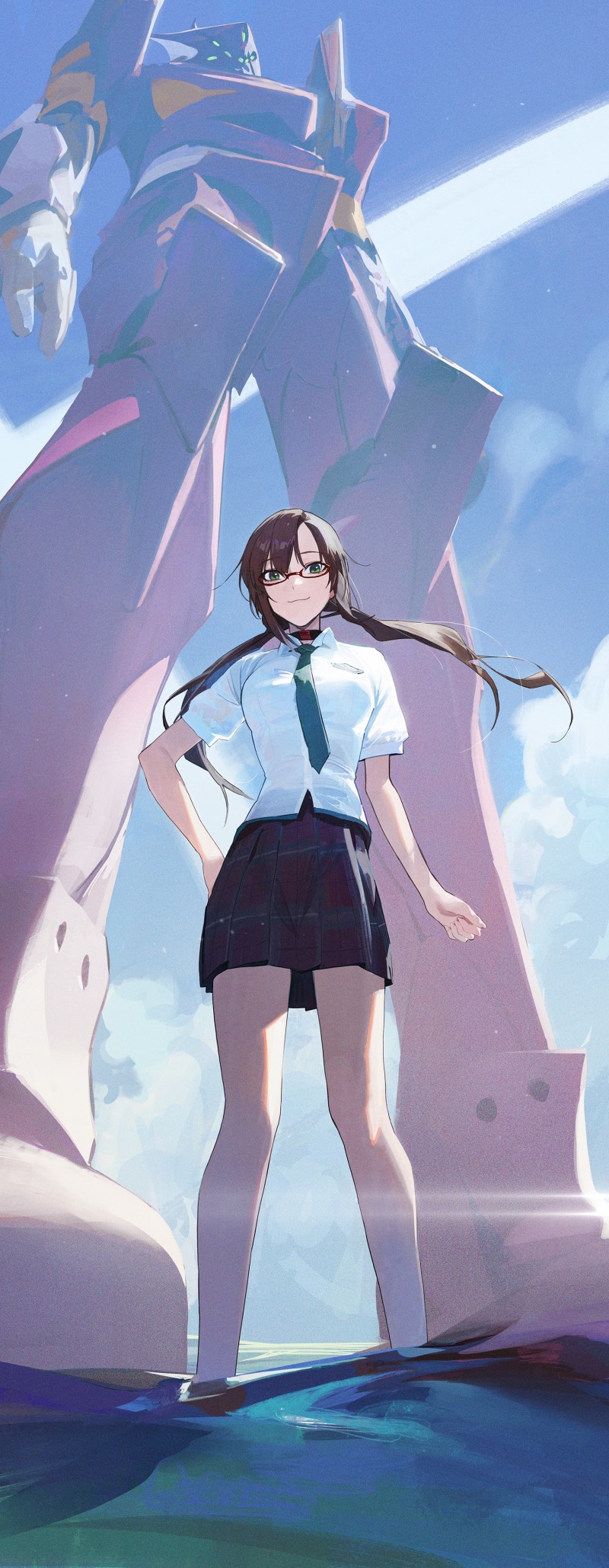 Anime, Anime Girls, Neon Genesis Evangelion, Rebuild of Evangelion, Makinami Mari Illustrious, Glasses Wallpaper