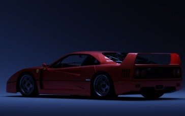 Ferrari, Ferrari F40, Supercars, CGI Wallpaper