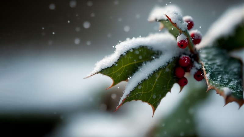 Winter, Snow, Christmas, Minimalism Wallpaper