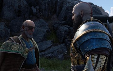 God of War Ragnarök, Kratos, Playstation 5, Video Game Characters, CGI, Video Game Art Wallpaper
