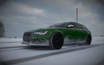 Audi, RS 6, Snow, Forza Horizon 4, Car, Video Game Art Wallpaper