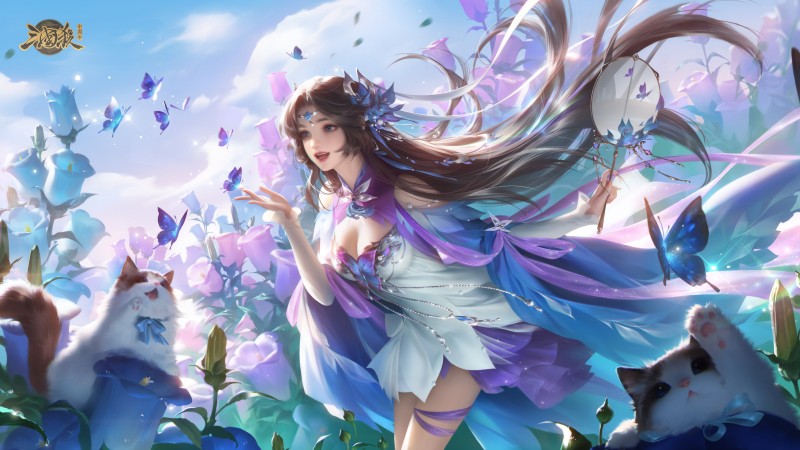 Clouds, Video Game Characters, Sky, Video Game Art, Long Hair, Video Game Girls Wallpaper