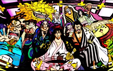 Group of Characters, Smiling, One Piece, Anime, Anime Screenshot Wallpaper