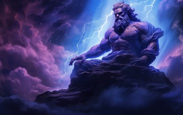AI Art, Digital Art, Zeus, Mythology Wallpaper