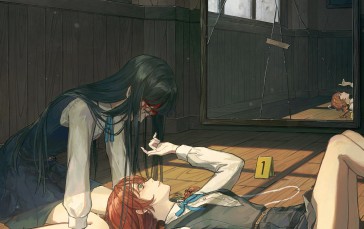 Anime, Anime Girls, Lying Down, Lying on Back Wallpaper