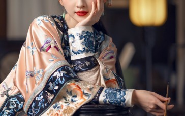 Lee Hu, Women, Asian, Hair Accessories, Lipstick Wallpaper