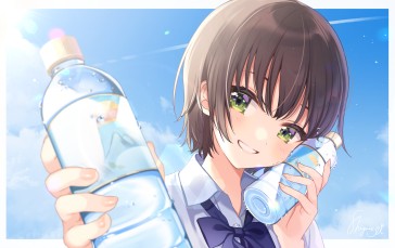 Anime, Anime Girls, Water Bottle, Water Wallpaper