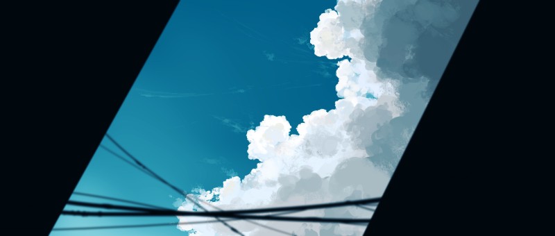Gracile, Clouds, Sky, Simple Background Wallpaper