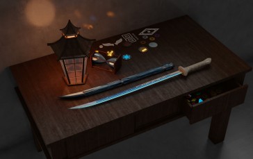 Blender, Weapon, Sword, Sheath, CGI Wallpaper